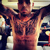 Chris Brown shows his new tattoo