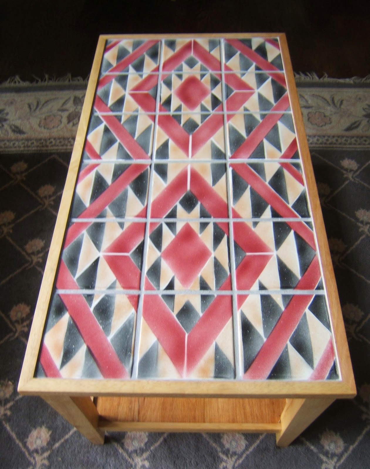 Navajo Rug Pattern Ceramic Tile Coffee Table Architectural Navajo Rug Pattern Ceramic Tile Coffee Table