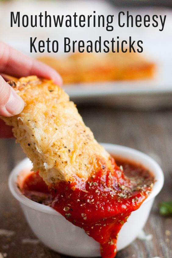 CHEESY KETO BREADSTICKS (LOW CARB) - BEST FOOD