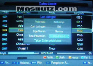 blind scan pada receiver matrix