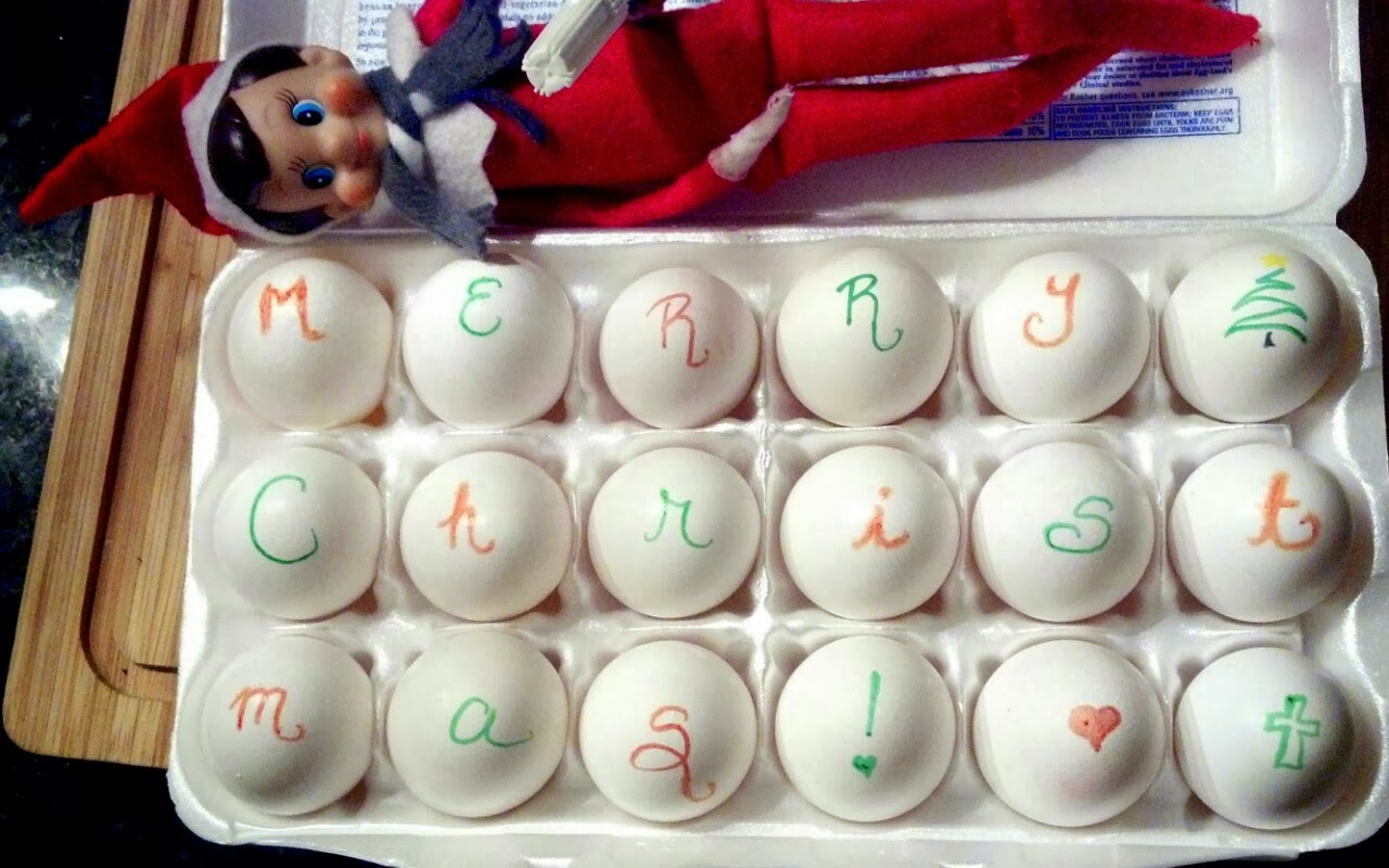 Learning As I Sew...bake, cut, and create Elf on the Shelf Egg Message