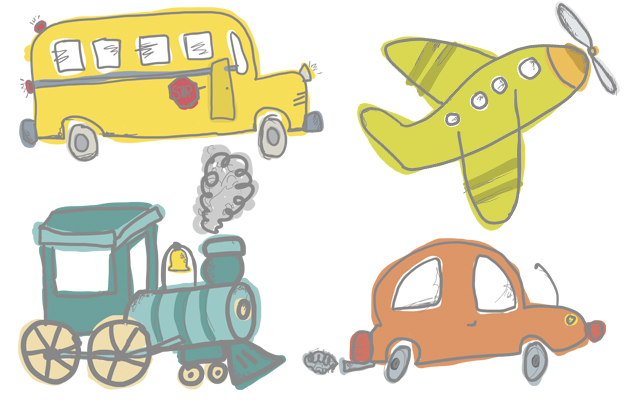 a dash of scraps: free digital download Bus Train Plane Car