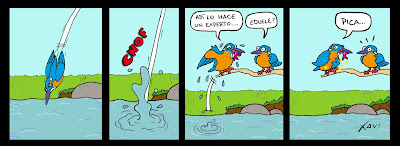 Tira cómica Martín pescador
