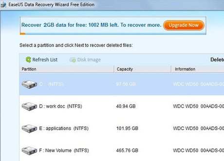 EASEUS Data Recovery Wizard Free Edition