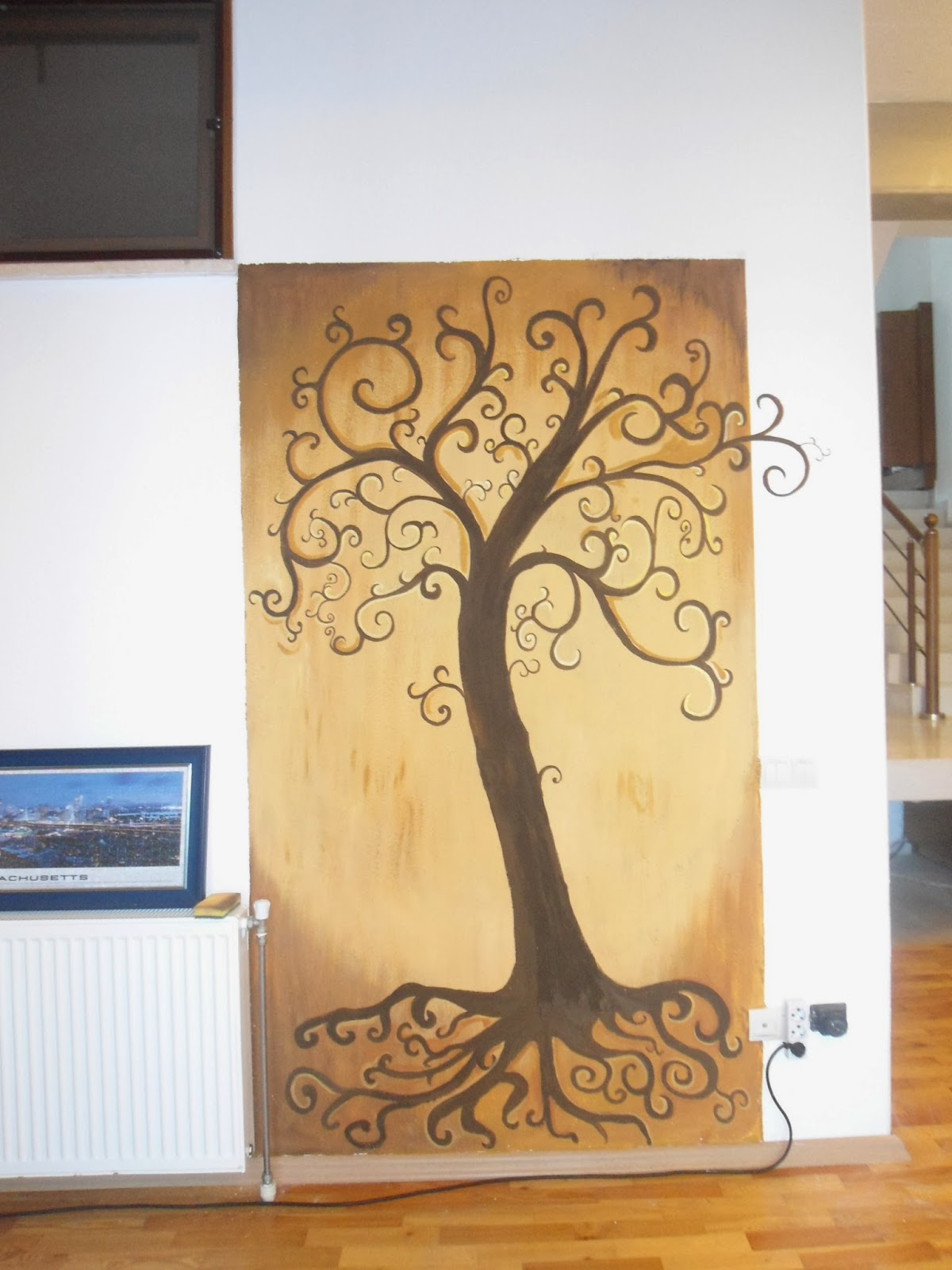 duvarda sunay Bodrum Camekan � da İç Duvar Hayat Ağacı