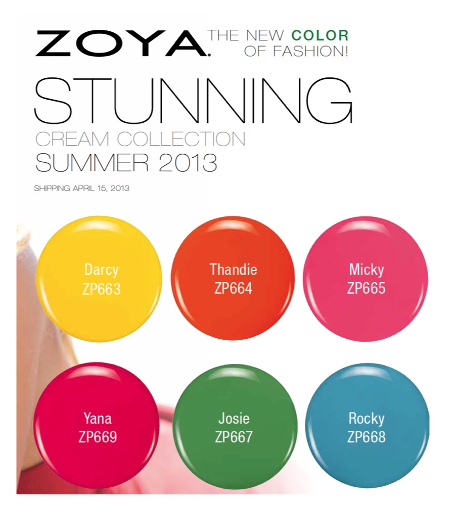 Zoya Summer 2013 12 New Shades of Zoya Stunning and Irresistible The