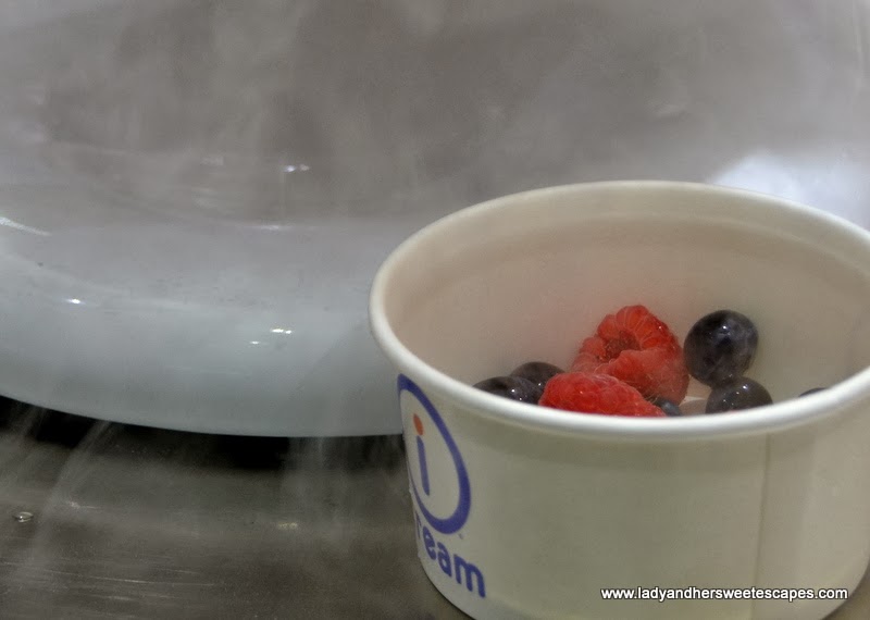Fresh berries in an iCream cup