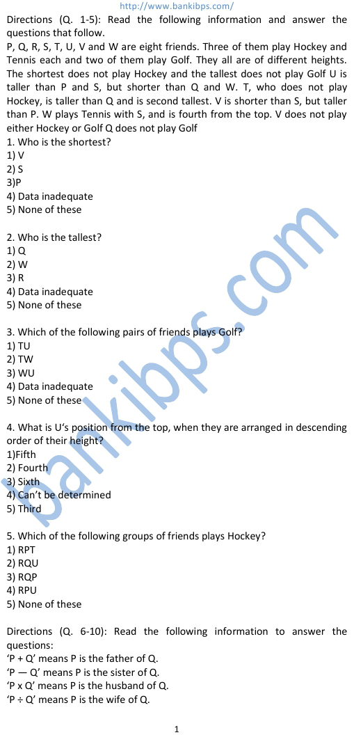 bank po exam question papers