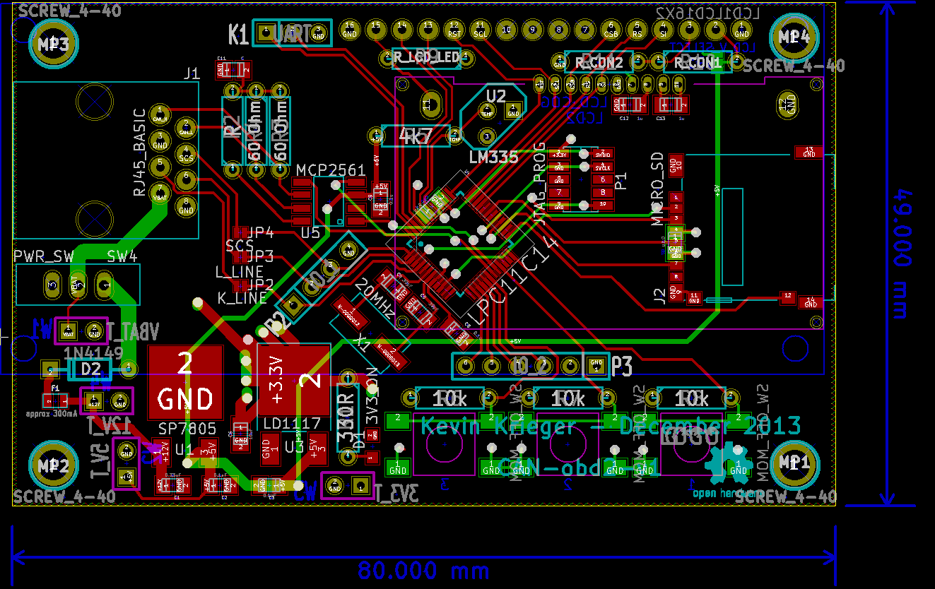 Happy Transistor Studios: PCB 3: CAN-obd2 - A Vehicle for Information