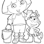 Free Dora The Explorer Coloring Pages 10