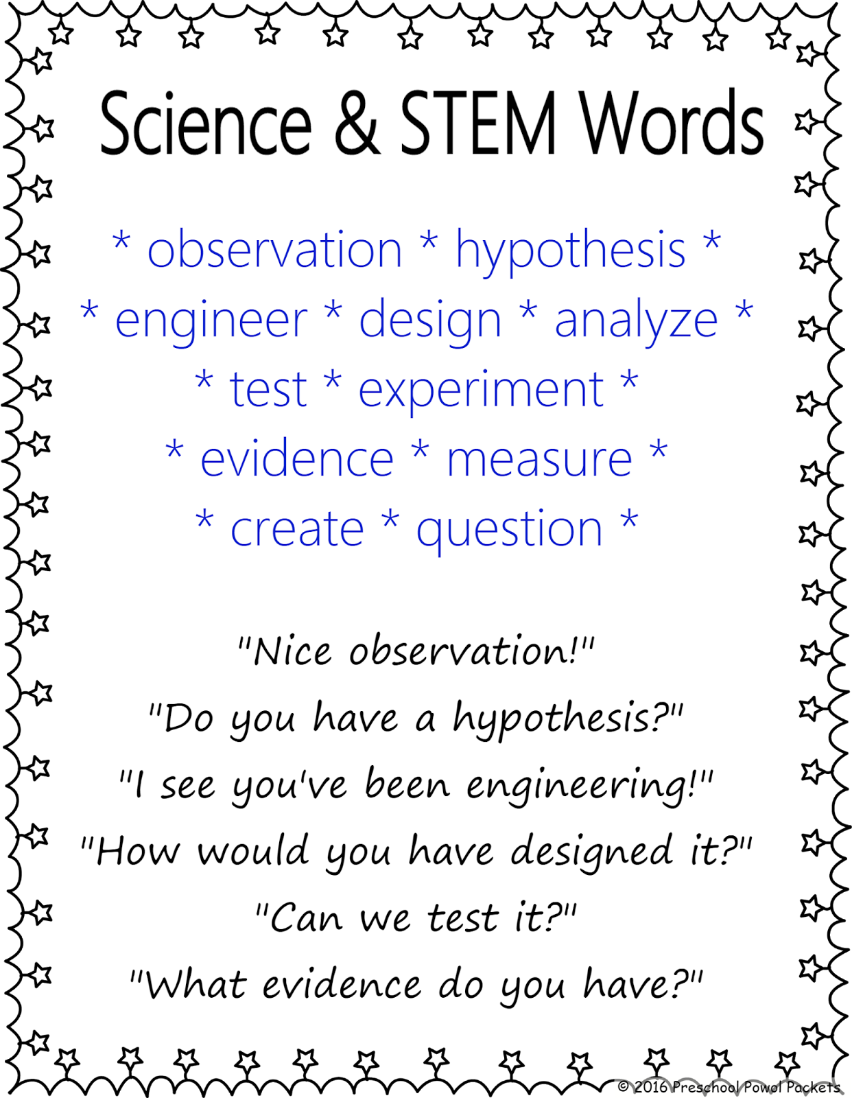 Engineering for Preschoolers & STEM Activities Preschool Powol Packets