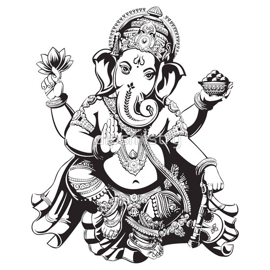 Lord Ganesh Best Images 2017 Drawing Photos Black & White Happy
