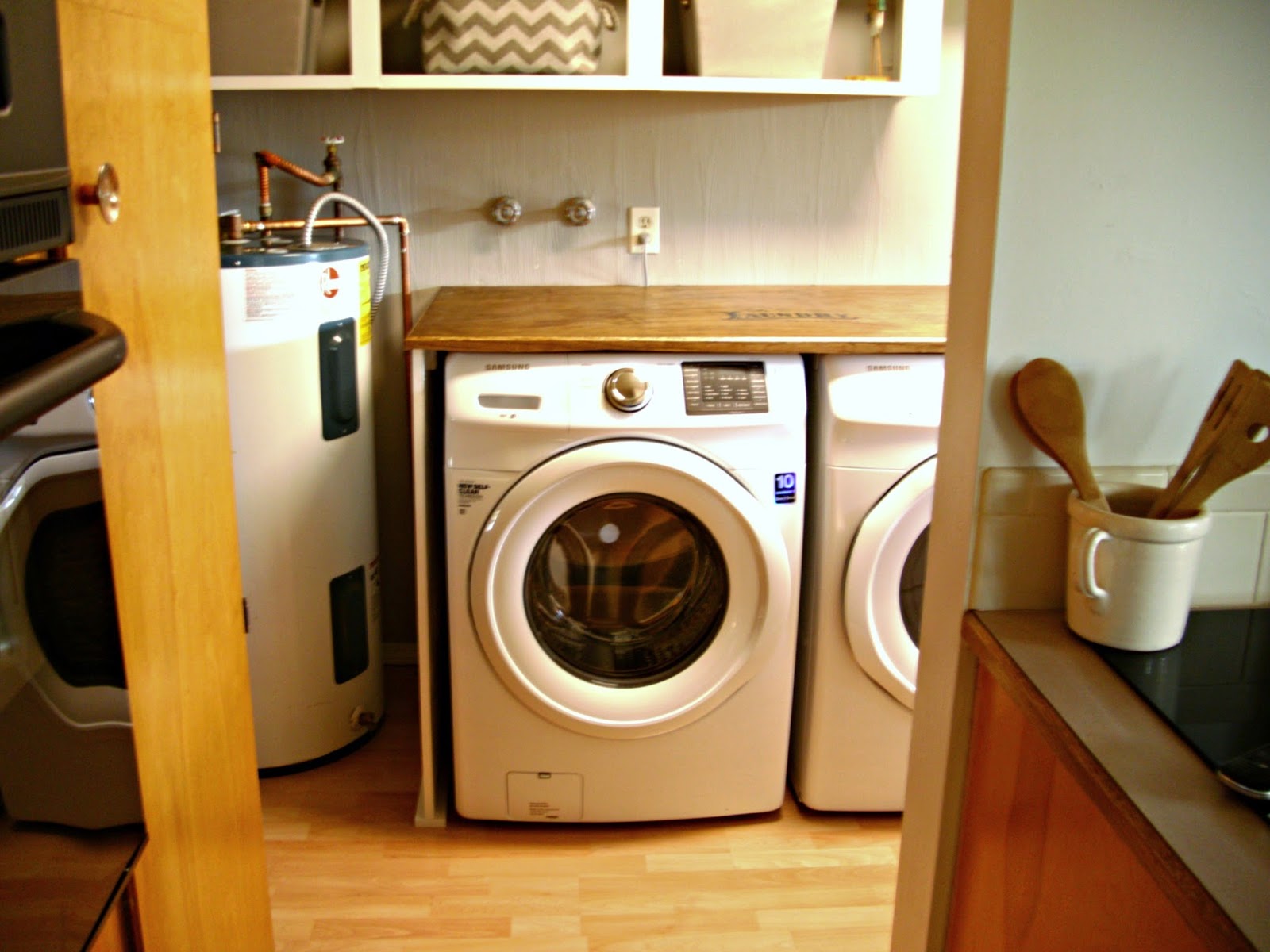 Laundry Room Redo DIY Laundry Folding Table Little Vintage Cottage