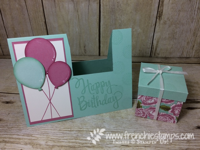 Gift Box in a card, Happy Birthday Stylized, Balloon Celebration, Balloon Bouquet Punch, Stampin'Up!