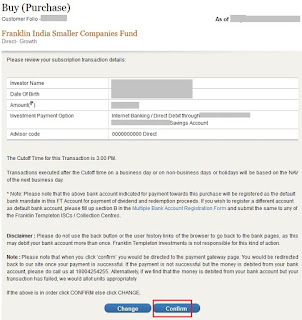 Franklin Templeton Mutual Fund Buy Confirmation Franklin Templeton Mutual Fund Buy Confirmation