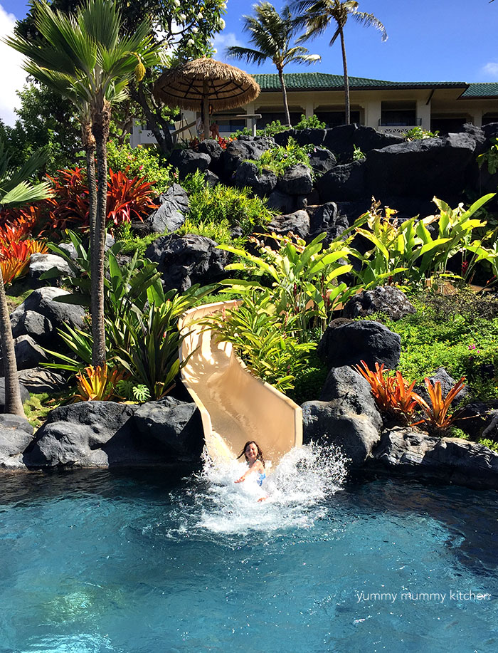 Grand Hyatt Kauai Yummy Mummy Kitchen A Vibrant Vegetarian Blog Waterslide At The Grand Hyatt Kauai