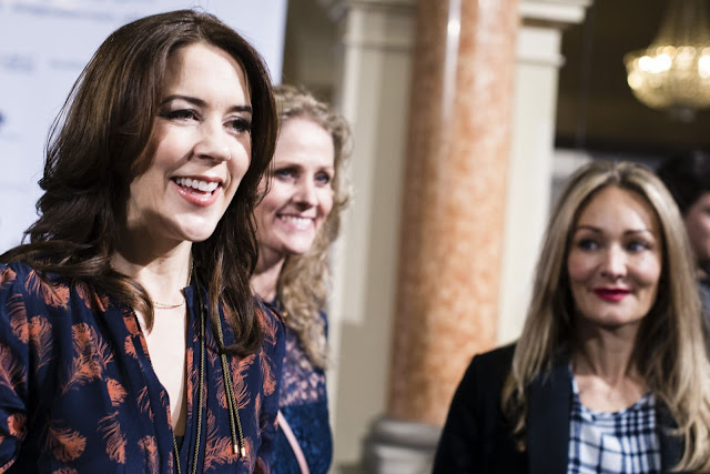 Crown Princess Mary of Denmark visits the design student collections Designers Nest on January 30, 2015 in Copenhagen.