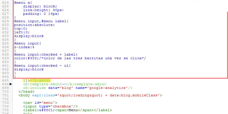 Crea un menú desplegable responsive para Blogger - Odisea gráfica
