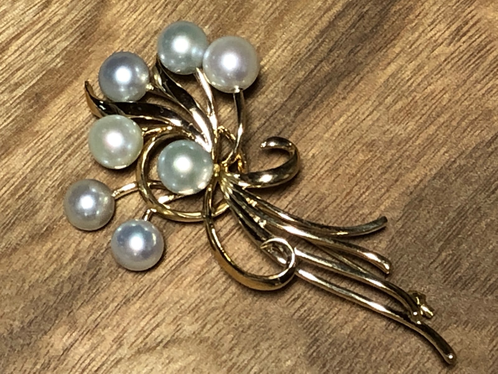 ヴィンテージ ミキモト K14 真珠 ブローチ 昭和 /99301 - VINTAGE JAPANESE JEWELRY / 昭和ジュエリー /  肥前屋質店 / 渕上清志