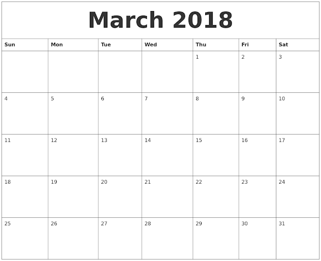 March 2018 Printable Calendar, March 2018 Blank Calendar, March 2018 Calendar Template, March 2018 Calendar Printable, March 2018 Calendar, March Calendar 2016, March Calendar, Print March Calendar 2018, Calendar 2018 March, March Templates Calendar 2018