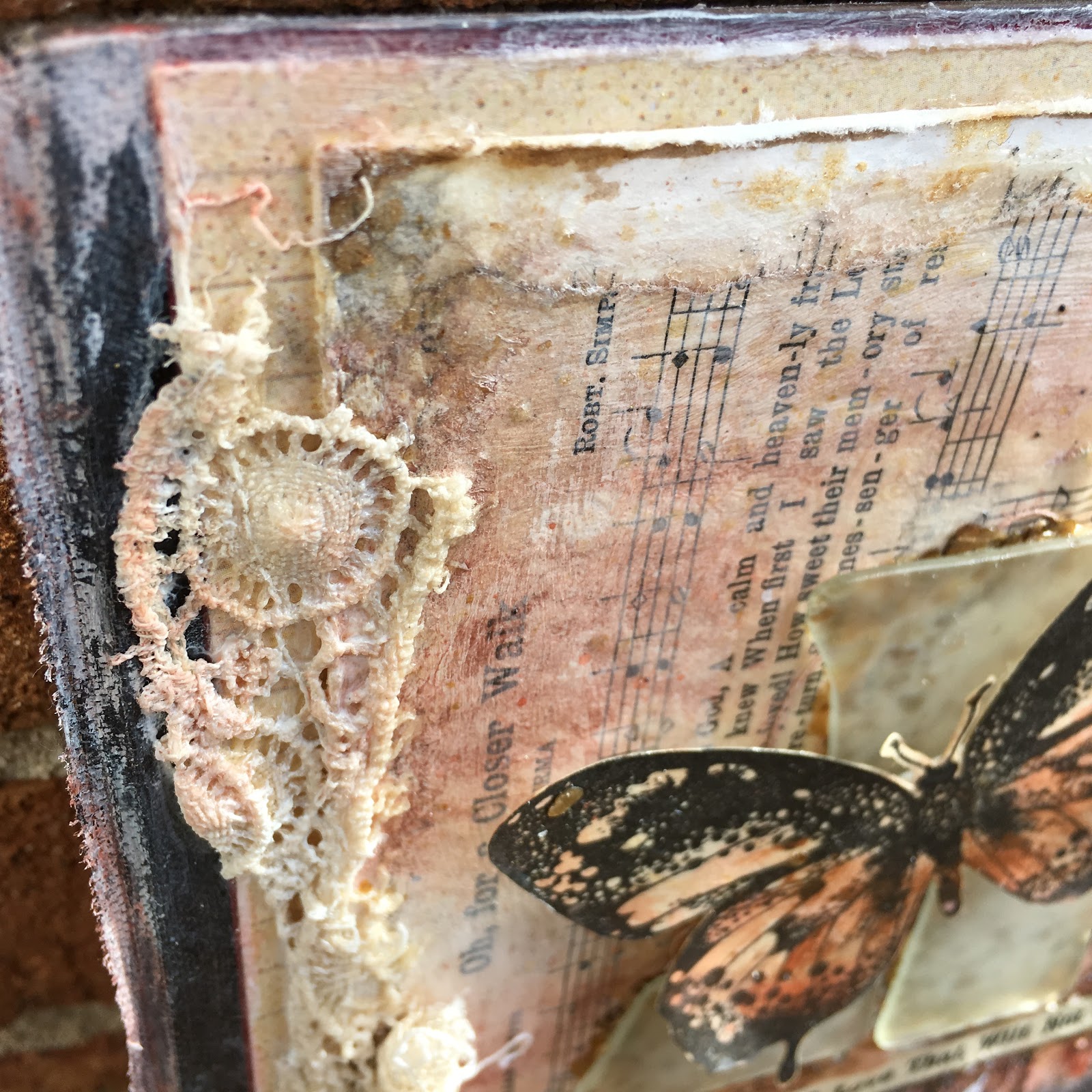 SewPaperPaint Mixed Media Watercolor Collage and Altered Book Cover