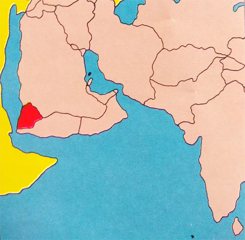 Gambar Peta letak Negara Yaman Utara