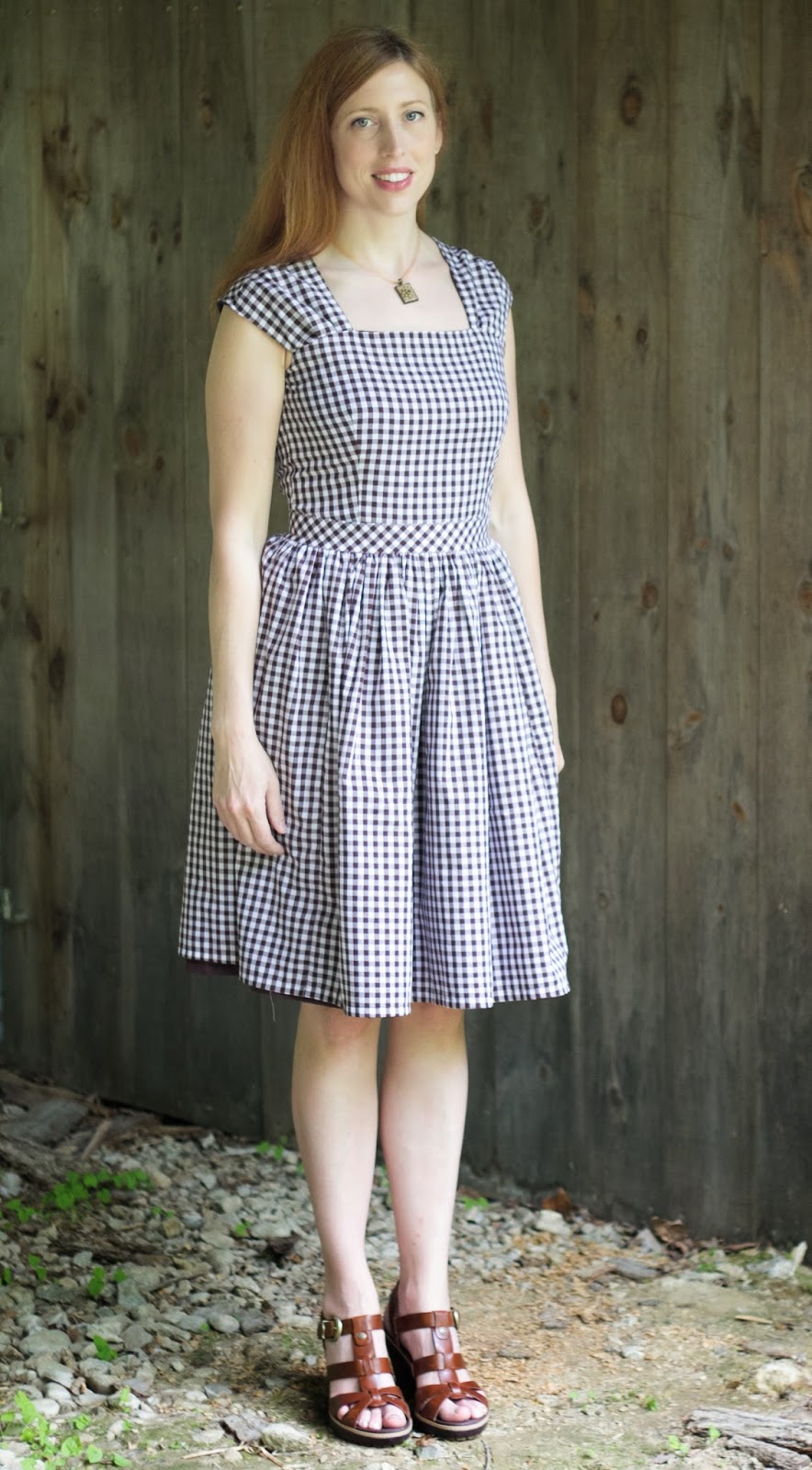 craftyNHmom: completed: Gingham Cambie Dress