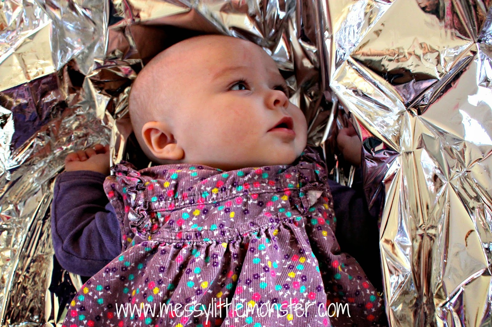 Baby Games with a Foil Blanket Messy Little Monster