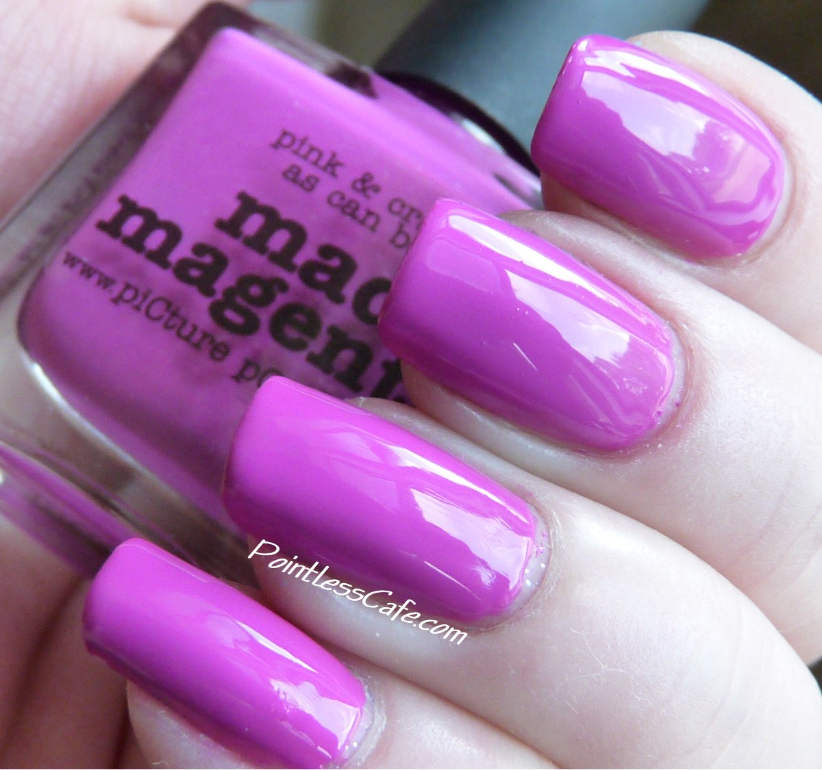 piCture pOlish Mad Magenta with Nail Art | Pointless Cafe