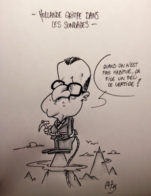 Hollande remonte dans les sondage grâce à la tuerie de Charlie Hebdo ©Guillaume Néel