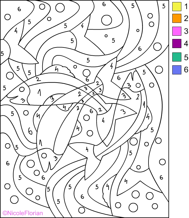 Nicole's Free Coloring Pages: COLOR BY NUMBERS!