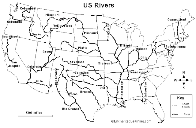 Major US Rivers Major US Rivers Rivers Map