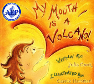 My mouth is a volcano writing activity for 1st