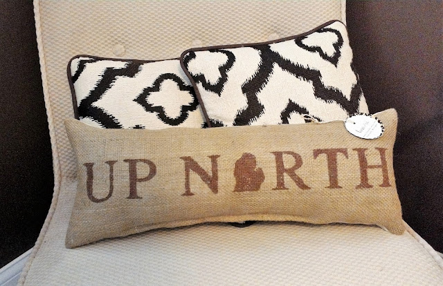 Up North Michigan burlap pillow by Lina and Vi Plymouth MI Up North Michigan burlap pillow by Lina and Vi Plymouth MI