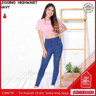 MNF019C163 Celana Highwaist Wanita Legging Celana terbaru 2019 BMGShop