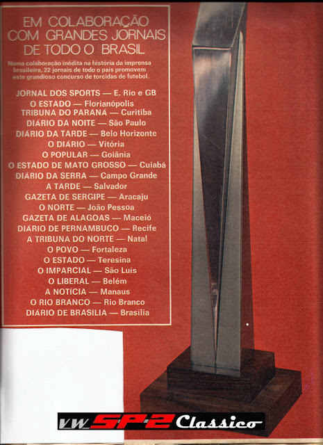 Promoção ganhe um SP1 - Revista Placar 1973