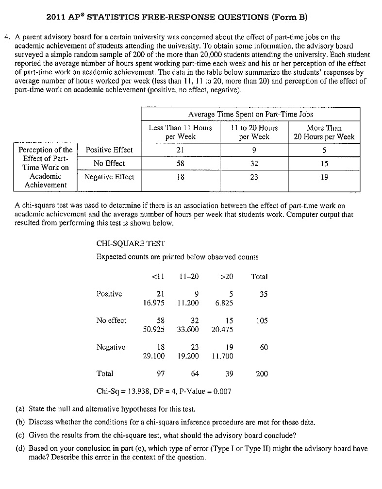 ehhs ap stat april 2017 ap statistics chapter 4 test form b