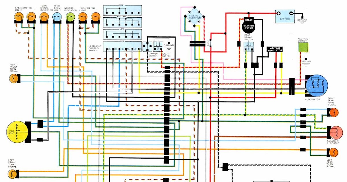 Cafe Racer Project 1975 Cb500t New Wiring Diagram Before And After
