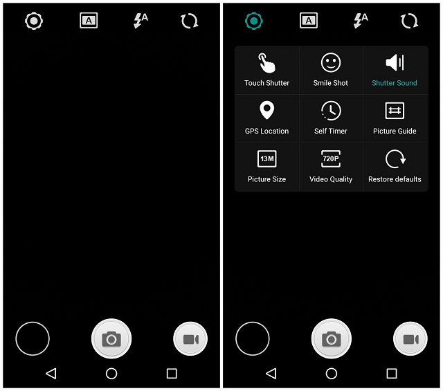 Primo H6 camera settings