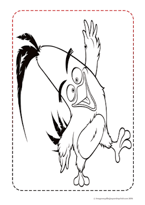 angry birds la pelicula Colorear chuck de angry birds la pelicula