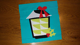 Christmas Lantern quilt block for the I Wish You a Merry QAL