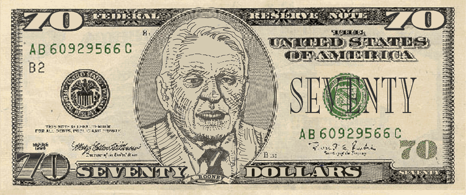 Seventy-dollar bill