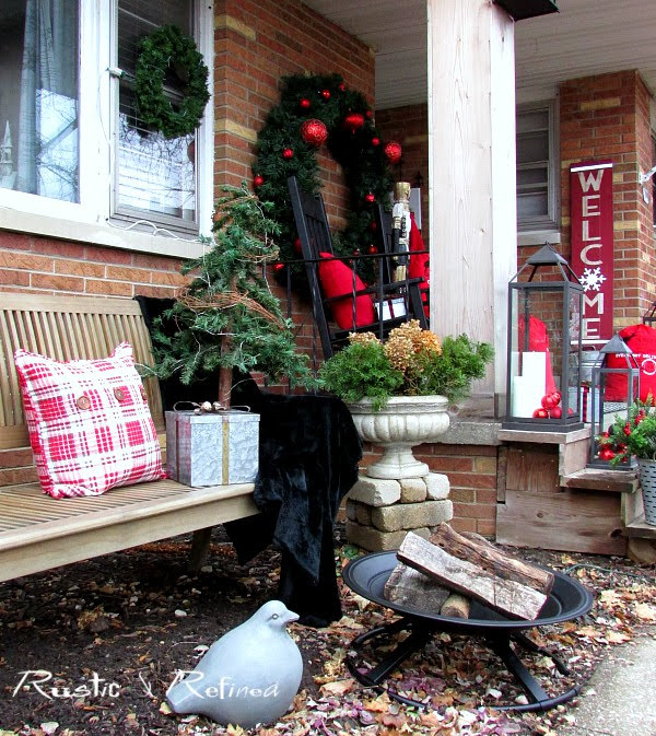 Christmas Porch - Decorating Outside for Christmas on a Budget