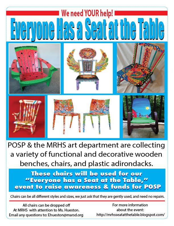 everyone has a seat at the table mrhs art department posp joint a seat at the table flyer