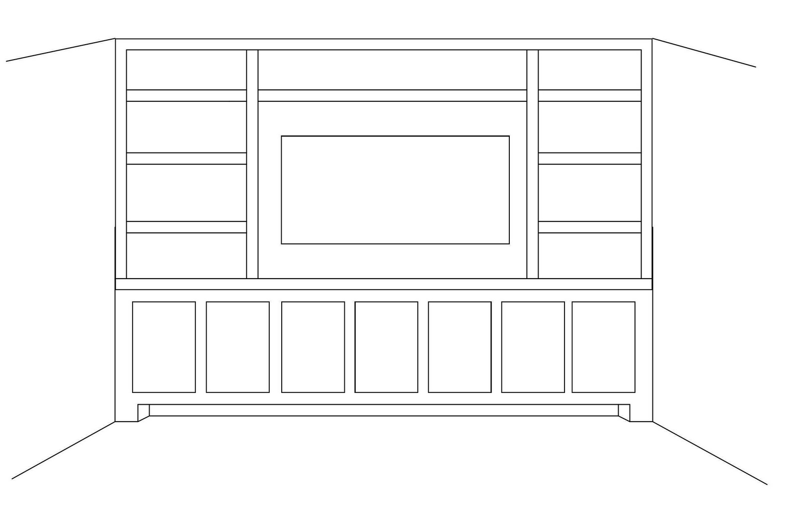 wall bookcase plans