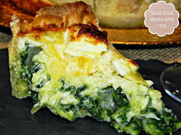 TARTA DE ACELGAS, GRUYERE Y FETA