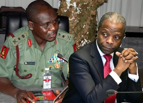 Image result for osinbajo vs military