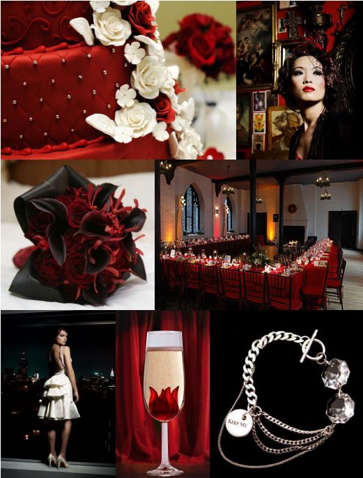 Black white wedding with red accent by kylie lambert Le Cupcake 