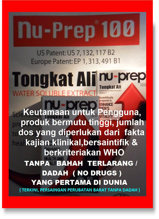 Dos yang diperlukan dari kajian klinikal berkriteriakan WHO NuPrep100 US,EUpatent long jack