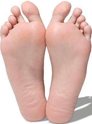 PALMA DE LOS PIES DEL SER HUMANO Foto de las palmas de los pies del ser humano